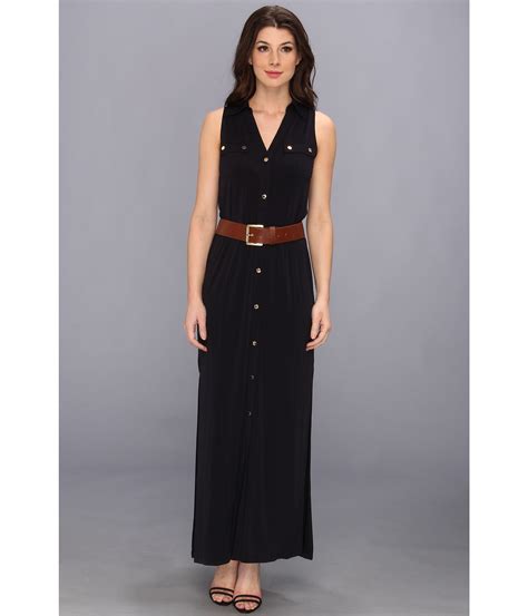 michael kors t shirt wrap dress|Michael Kors sleeveless maxi dress.